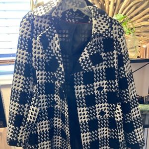Houndstooth plaid winter jacket coat Christmas gift for women or yourself